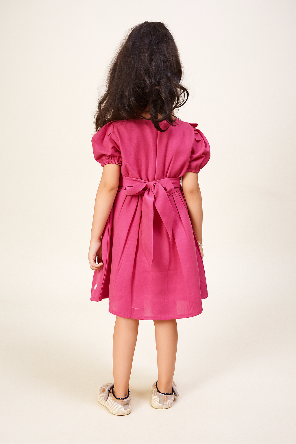 TINY TWILLS PENGUIN EMBROIDERED FROCK WITH FRILLS