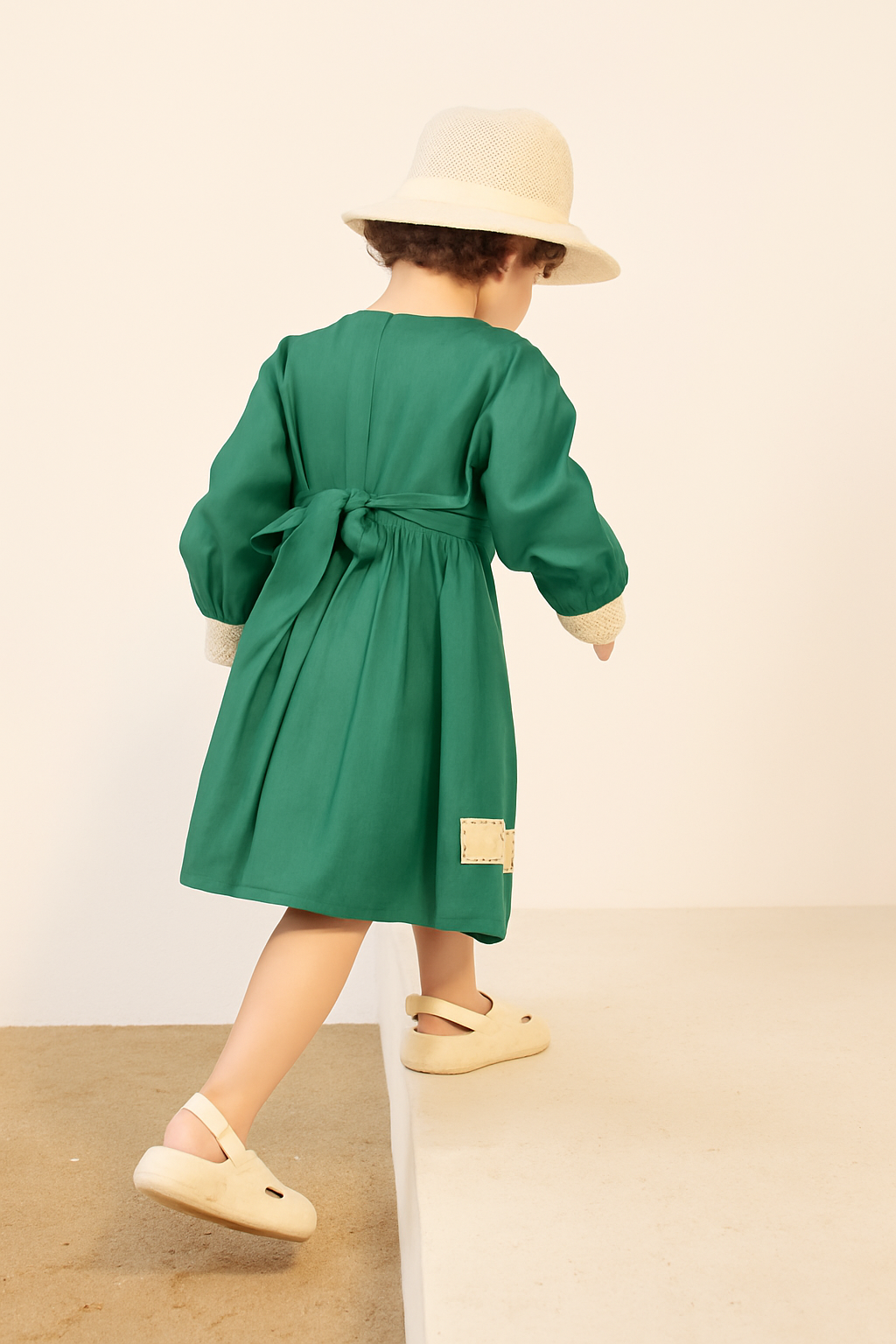 TINY TWILLS BUTTERFLY HEART EMBROIDERED DRESS WITH CROCHET